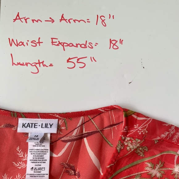 Kate.Lily Orange v-neck Tiered ruffled Summer Tropical maxi dress. Sz14 - Picture 16 of 16